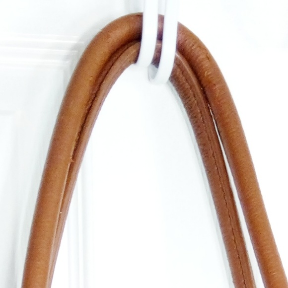Cognac Brown Joy and Iman Large Leather Tote - Picture 5 of 6